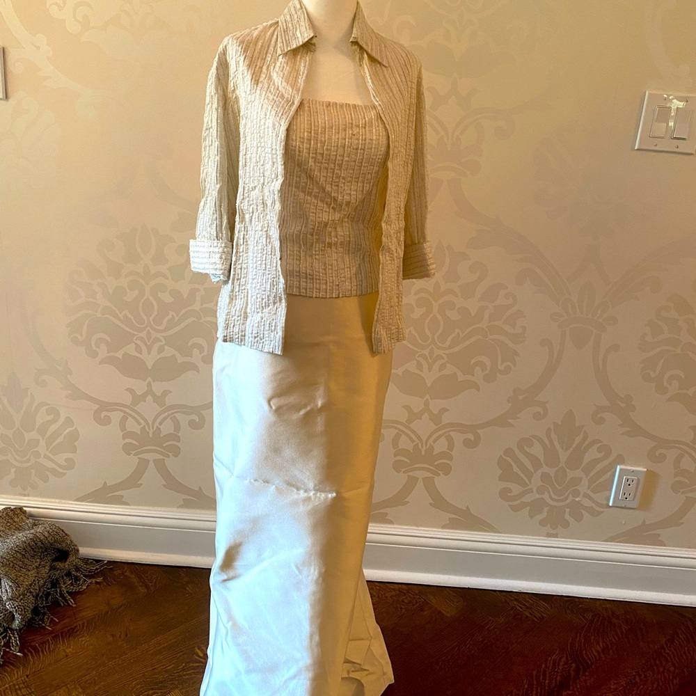 Carmen Marc Valvo 3 piece evening gown